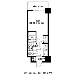 SOLASIA residence 千里丘 6階1Kの間取り