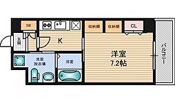 セントアミー東三国 9階1Kの間取り