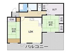 シオンズガーデン花川 1階3LDKの間取り