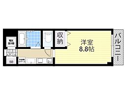 ラ・エスポワール 5階1Kの間取り