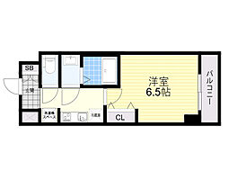 アルティザ江坂 8階1Kの間取り