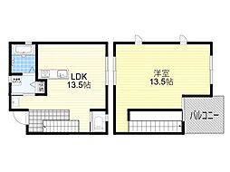 ジョワテラス 1階1LDKの間取り