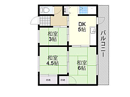 ハイツ西小路 3DKの間取図画像