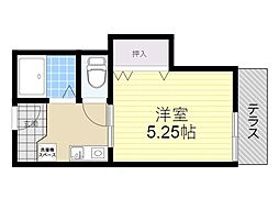 ハイツ812 1Kの間取図画像