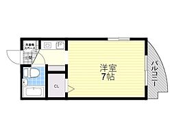石橋マンション ワンルームの間取図画像