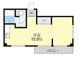 マンション本多 ワンルームの間取図画像