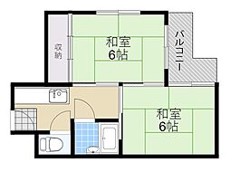 アクセルフラッツ 2Kの間取図画像