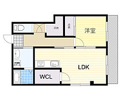 THEGRIDParkIKEDA 1SLDKの間取図画像