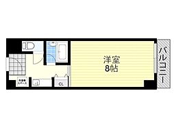グランボア 1Kの間取図画像