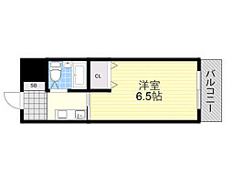 カームヒル箕面 1Kの間取図画像