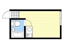 ヴィラ瀬川 ワンルームの間取図画像