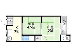 光久文化 2Kの間取図画像