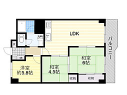 千里グリーンマンション 3LDKの間取図画像