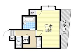 セレージャ桜塚 1Kの間取図画像