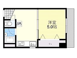 西浦ビル 1Kの間取図画像