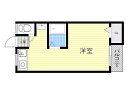 K'sハイム浜 1Kの間取図画像