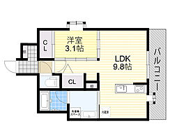 エル・セレーノ新大阪北 1LDKの間取図画像