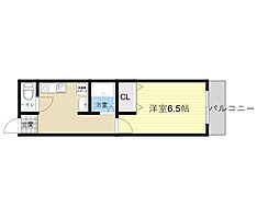 クローバーハイツ豊島 1Kの間取図画像