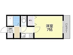 メゾンコウキ 1Kの間取図画像