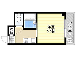 永和マンション 1Kの間取図画像