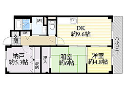 リベール石澄 2SDKの間取図画像