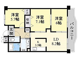 ラ・ヴィータ・ディ・ジョイア 3LDKの間取図画像