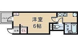 レジア豊中本町 1Kの間取図画像