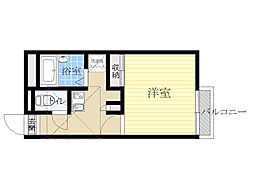 レオパレスEstinal 1Kの間取図画像