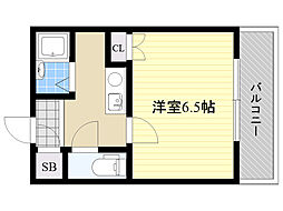 ギャレ蛍池 1Kの間取図画像