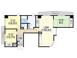 パレスローヤル 3LDKの間取図画像