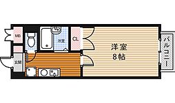 リトルフィールドハウス 1Kの間取図画像