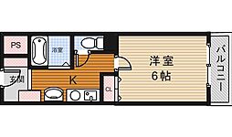 カームヒル箕面 1Kの間取図画像