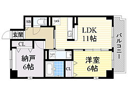 スローハスコート 1SLDKの間取図画像