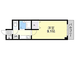 デュンケル・ブラウ 1Kの間取図画像