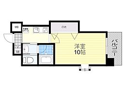 S-FORT江坂公園 1Kの間取図画像