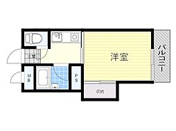 橋本ハイツ 1Kの間取図画像