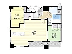 セラフィーコート千里中央 2LDKの間取図画像