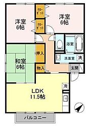 フィルグリーン 3LDKの間取図画像