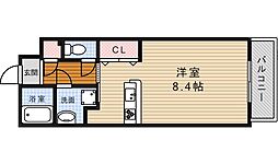 ハイトピア箕面 1Kの間取図画像