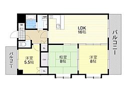ベルエア1 3LDKの間取図画像