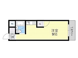 JGS緑丘マンション ワンルームの間取図画像