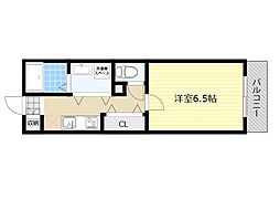 ソラーナメゾン池田天神 1Kの間取図画像