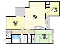 メゾン福殊 3LDKの間取図画像