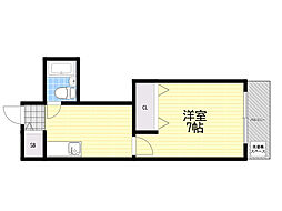 メゾン豊中パート16 1Kの間取図画像