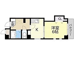 ハイツウエノ2nd 1Kの間取図画像