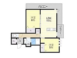 フォレストガーデンノース 2LDKの間取図画像