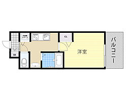 アズヴェル新北野モスト 1Kの間取図画像