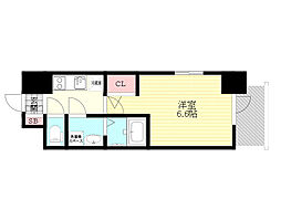 東三国Noah 1Kの間取図画像