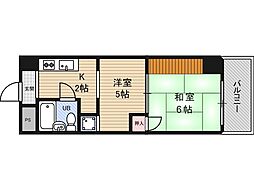 白倉マンション 2Kの間取図画像