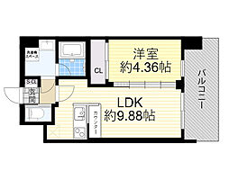 プレジオ塚本ASIAN 1LDKの間取図画像